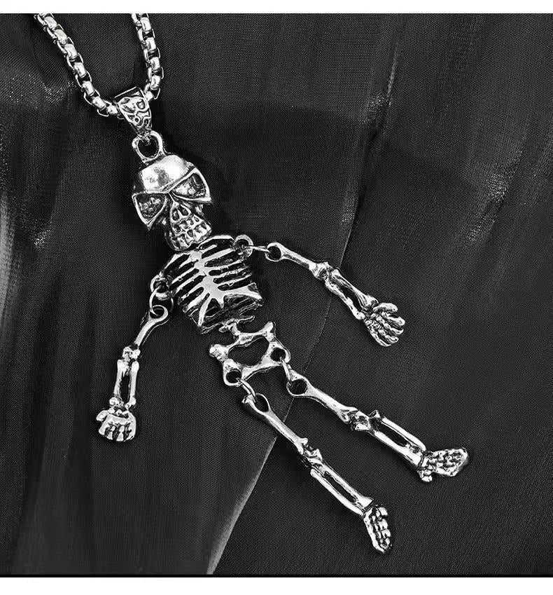 Skeleton Pendant Necklace Bowlift