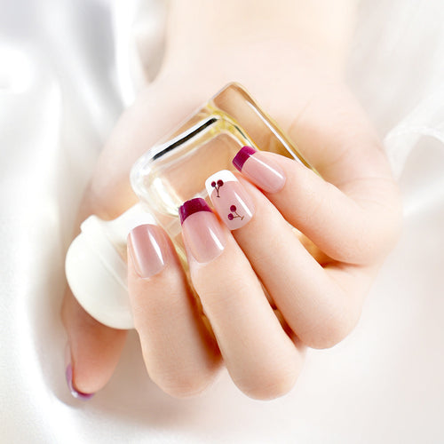Artistic Cherry Blossom Design Press-On Nails Bowlift