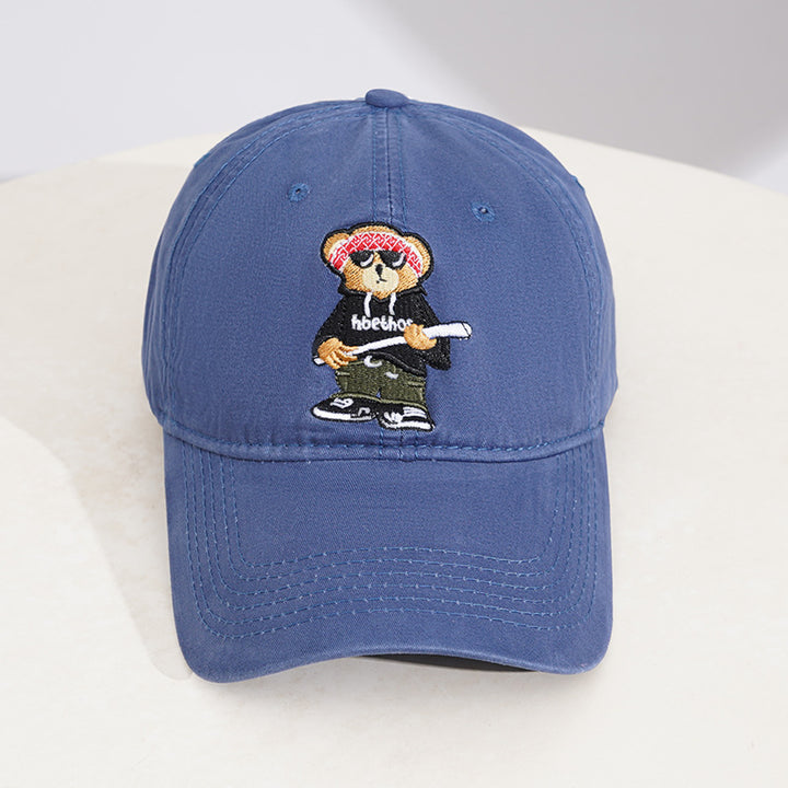 Men's Embroidered Cartoon Character Baseball Cap Bowlift