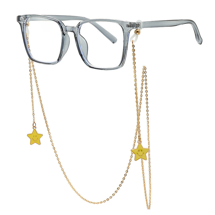 Decorative Eyewear with Star Charm Chain Bowlift