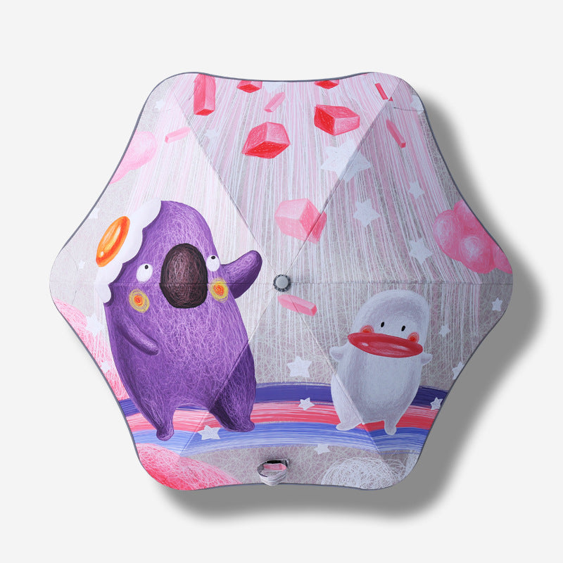 Women's Children's Umbrella with Cute Animal Design Bowlift