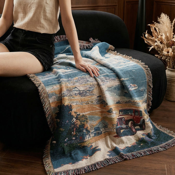 Artistic Landscape Throw Blanket