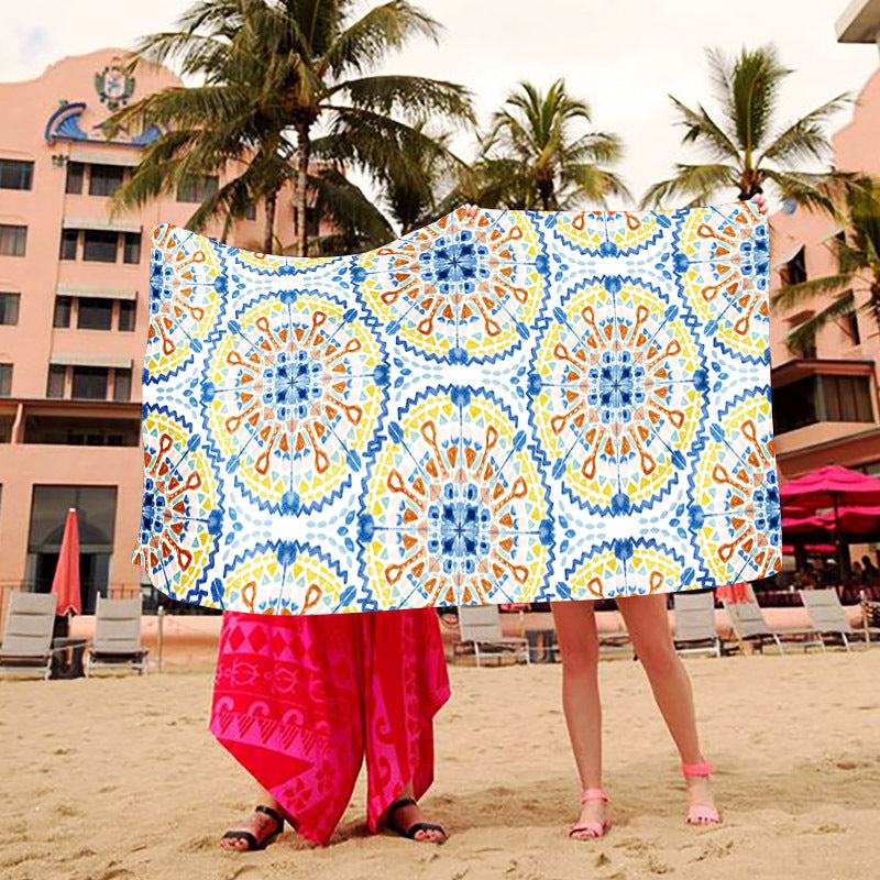 Beach blanket with creative art design Bowlift