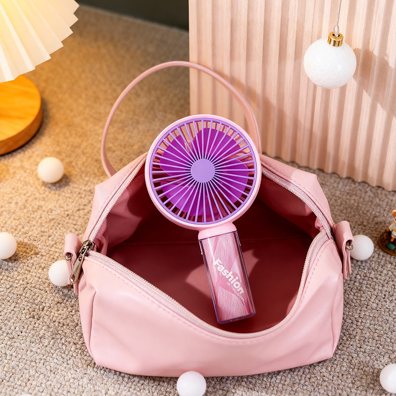 Women's Portable Mini Fan with Playful Design Bowlift