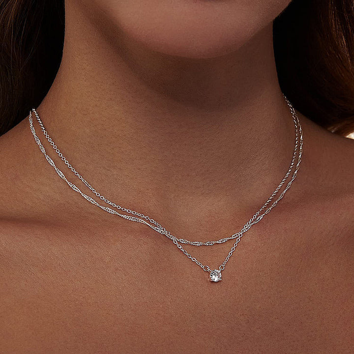 Layered Gold Necklace Bowlift