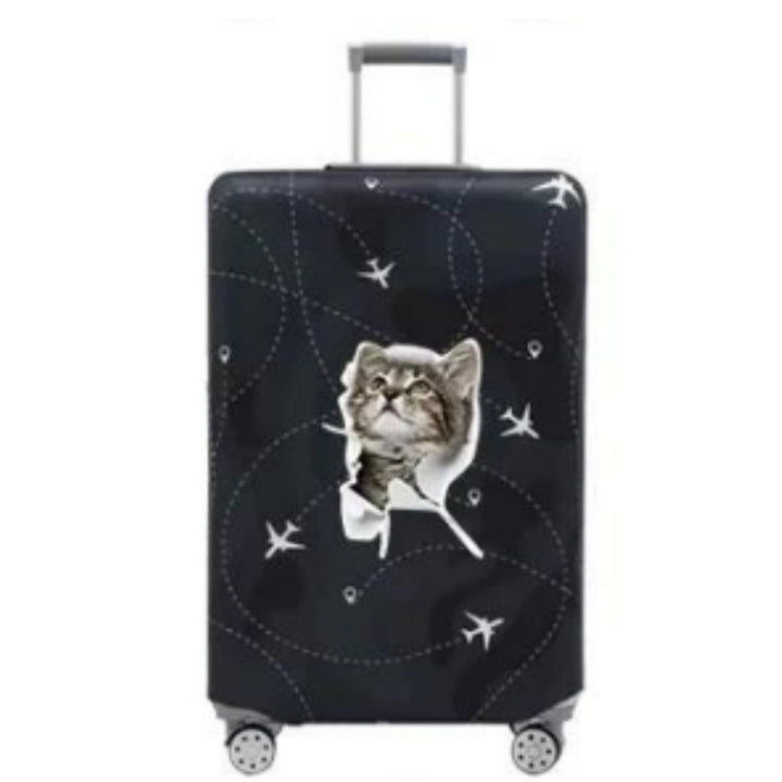 Women's hard shell suitcase with playful cat motif Bowlift