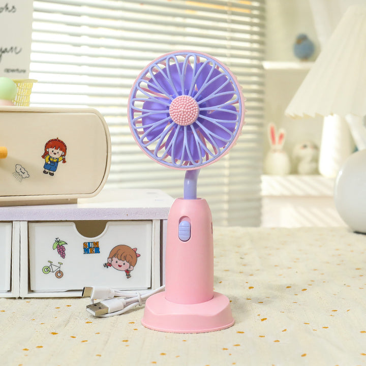 Women's portable table fan in playful flower design Bowlift