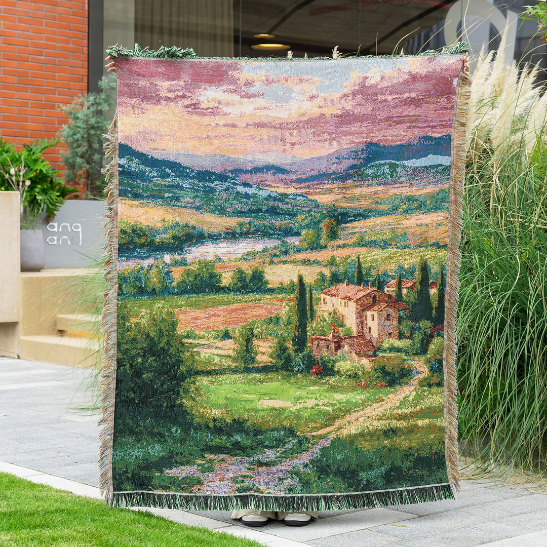 Artistic Scenic Landscape Throw Blanket