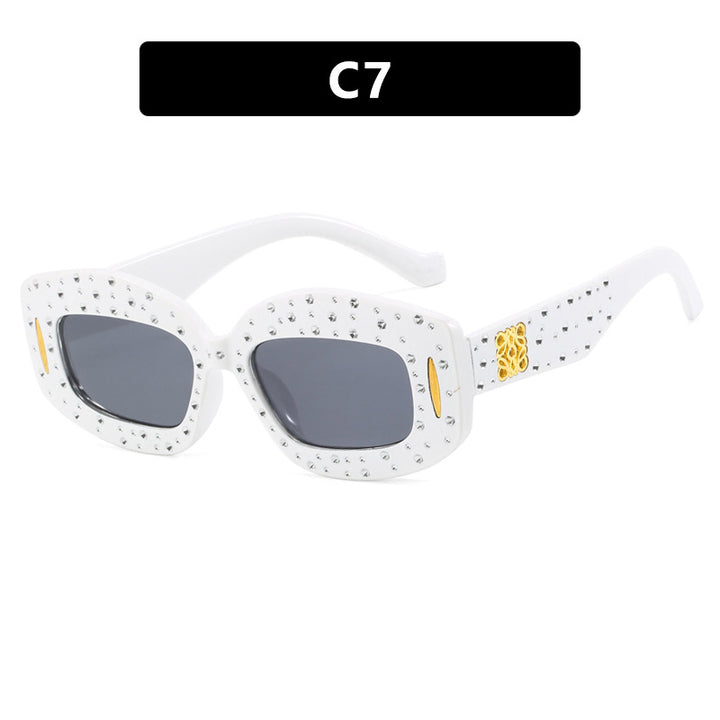 Women's fashionable sunglasses with glamorous rhinestone embellishment Bowlift