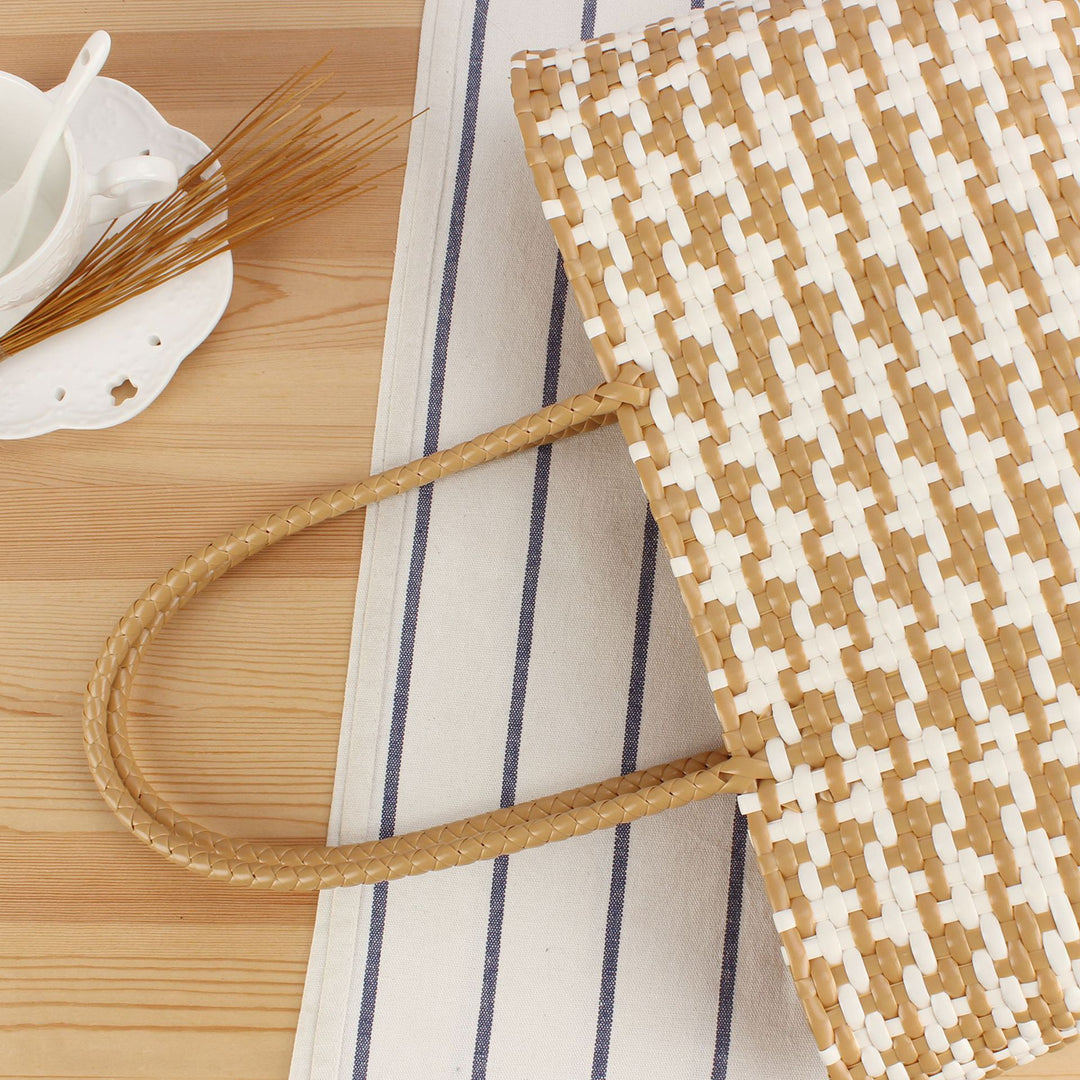 Braided Tote Bag with Stylish Patterns Bowlift