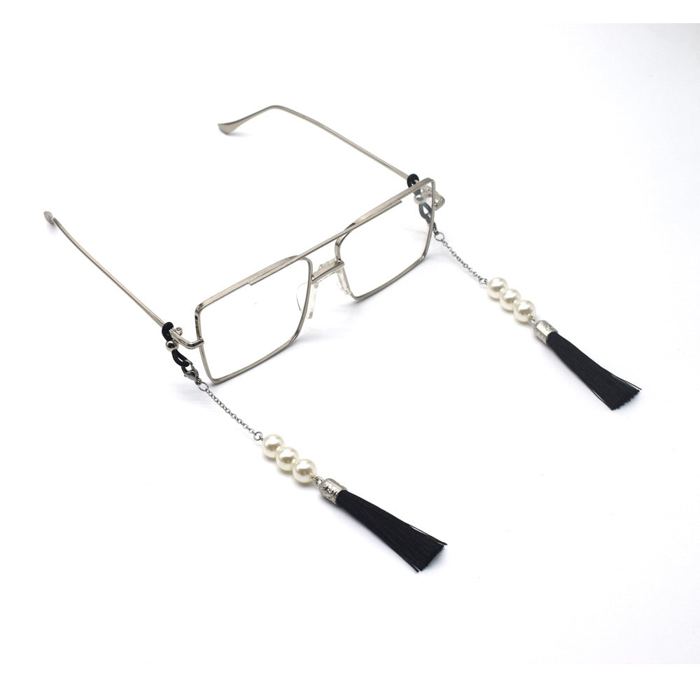Elegant Tassel Pearl Eyewear Holder Bowlift