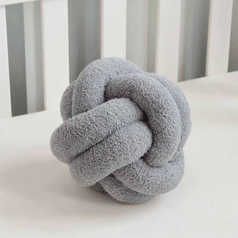 Decorative Knotted Plush Cushion Ball Bowlift