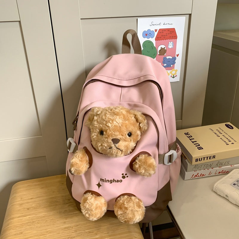 Children's Plush Animal-Themed School Backpack