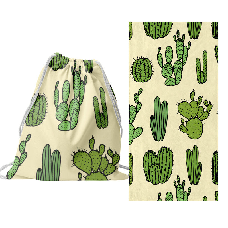 Drawstring bag with creative cactus design Bowlift