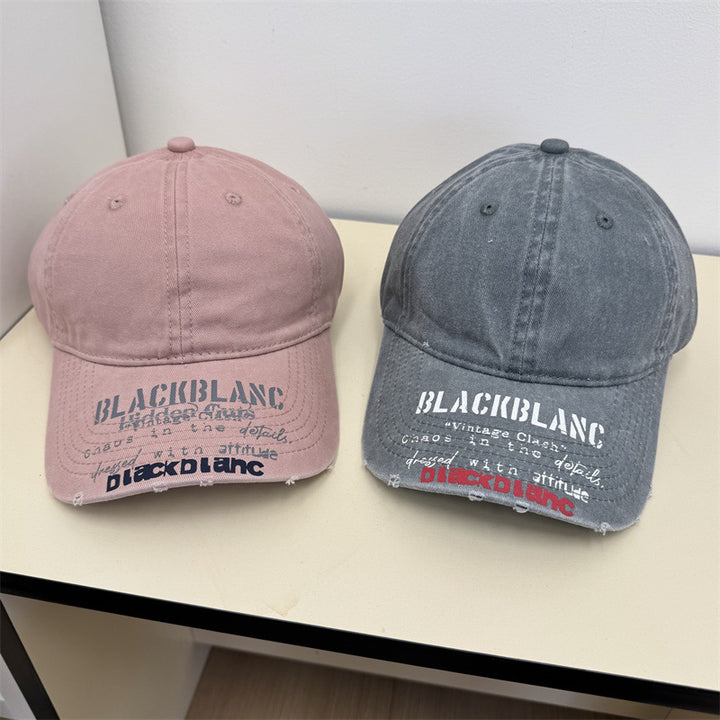 Men's Distressed Graphic Denim Cap Bowlift