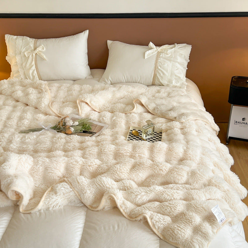 Ultra-Soft Textured Fleece Blanket Bowlift
