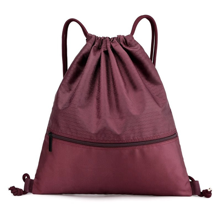 Honeycomb Patterned Drawstring Gym Bag Bowlift