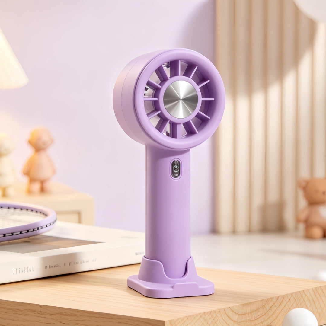 Portable handheld fan with ergonomic design and multiple speed modes Bowlift