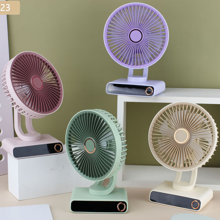Women Portable Table Fan with Multifunctional Design Bowlift