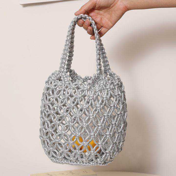 Trendy Shopper Bag with Unique Mesh Design Bowlift