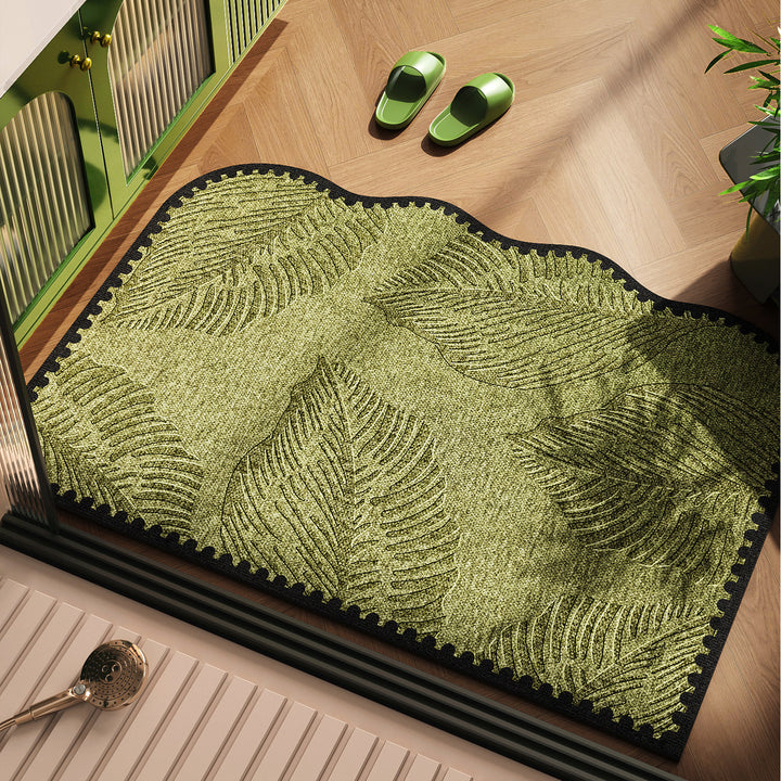 Lace-Trimmed Bath Mat Bowlift