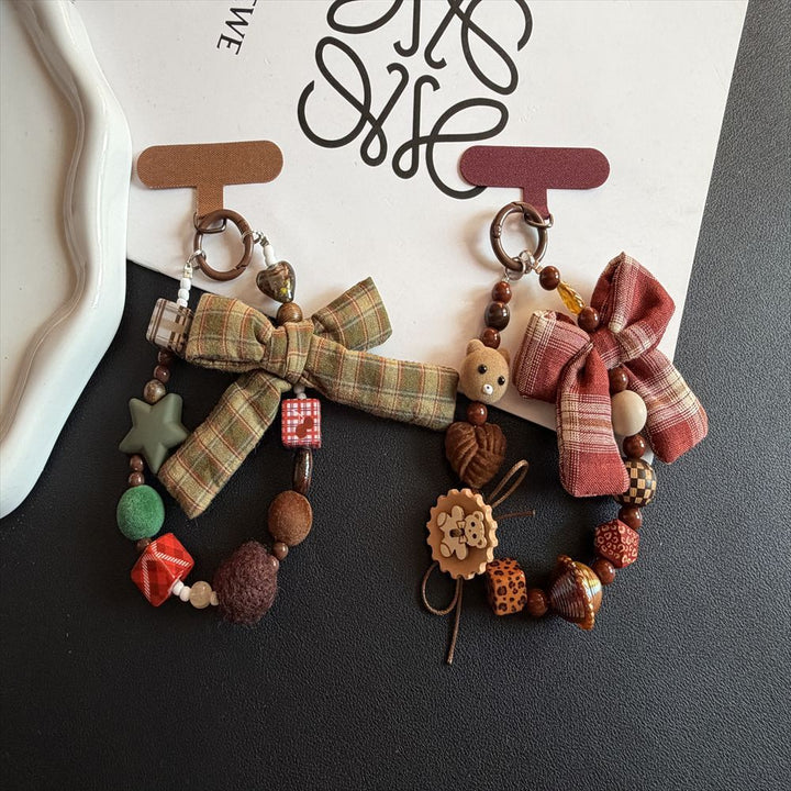 Decorative Beaded Charm Keychain Bowlift 1790134914