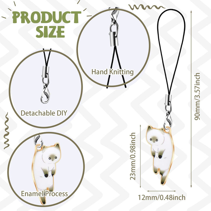 Cat-Themed Charms Keychain Set Bowlift