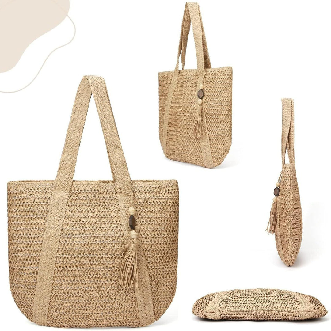 Spacious shopping bag with textured fabric pattern Bowlift