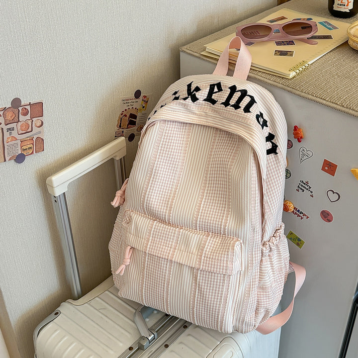 Stylish Checkered Backpack Bowlift