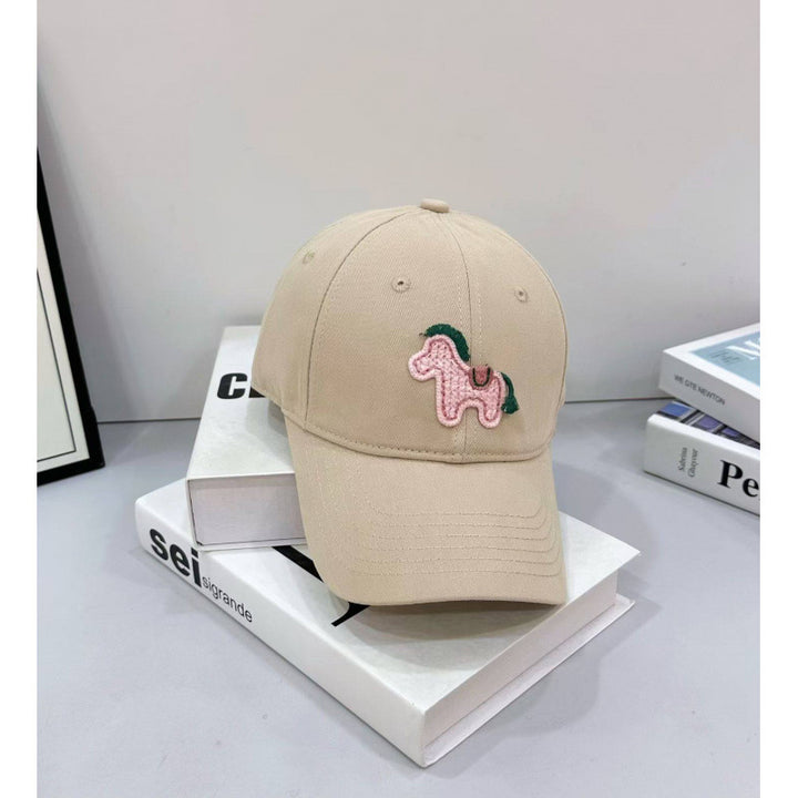 Women's Playful Embroidered Pony Baseball Cap Bowlift