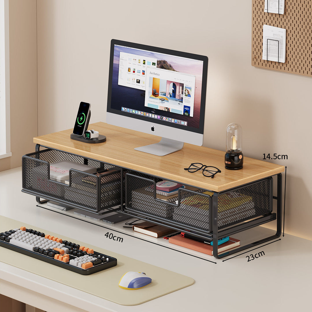Multi-Functional Desk Organizer with Mesh Storage Bins Bowlift