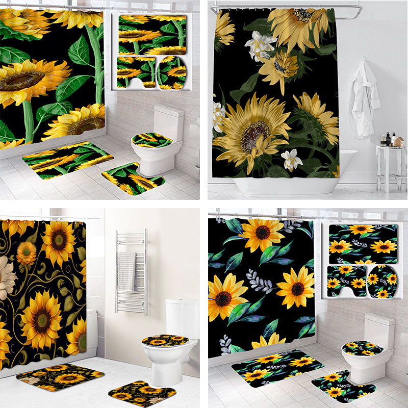 Floral Theme Bathroom Décor Set Bowlift