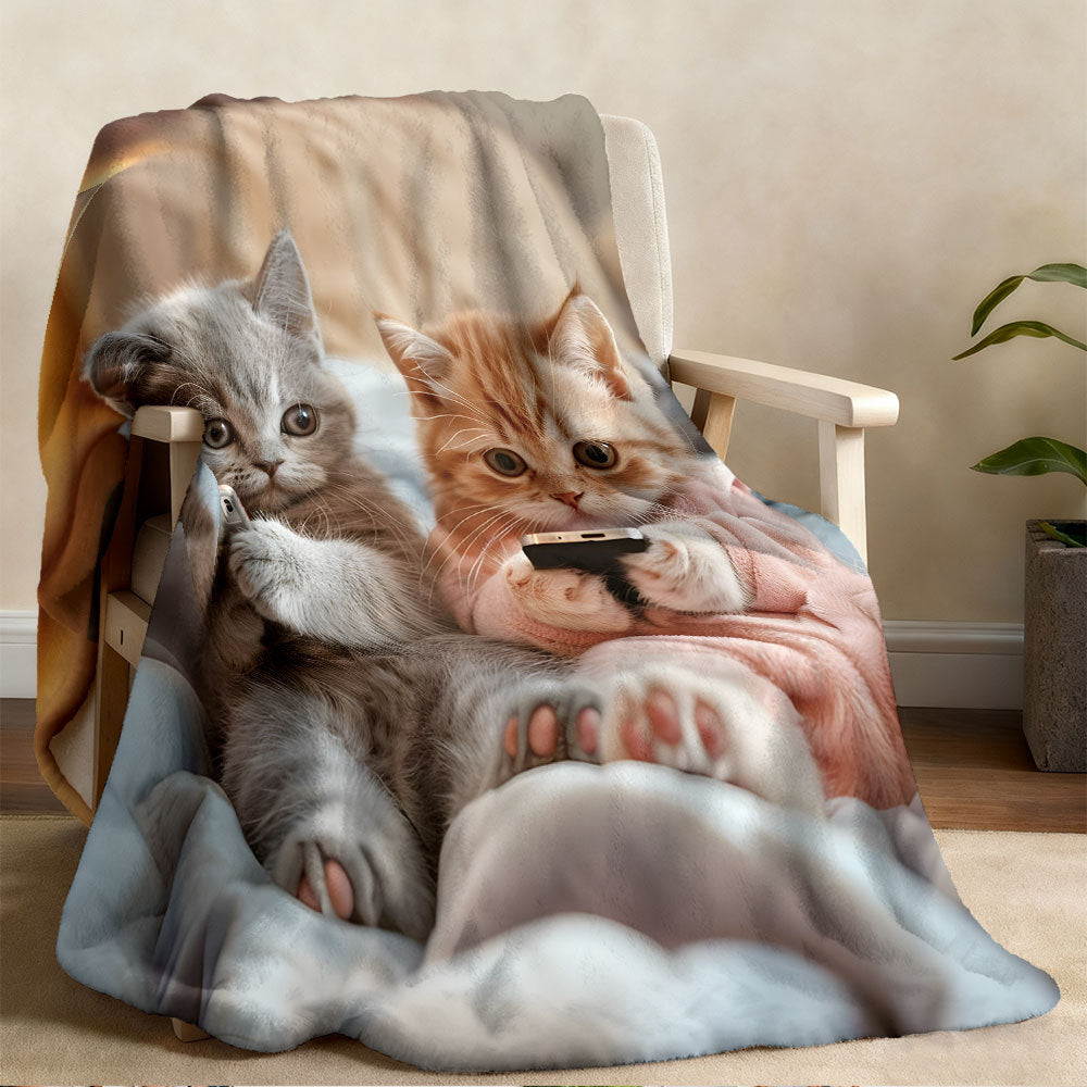 Music-Themed Fleece Blanket