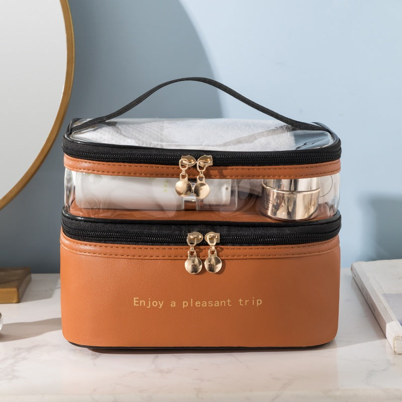 Transparent Dual-Layer Cosmetic Organizer Bowlift