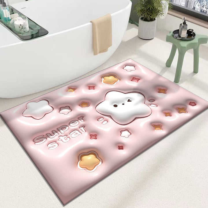 Cute Cartoon Cat Shape Bath Mat Bowlift