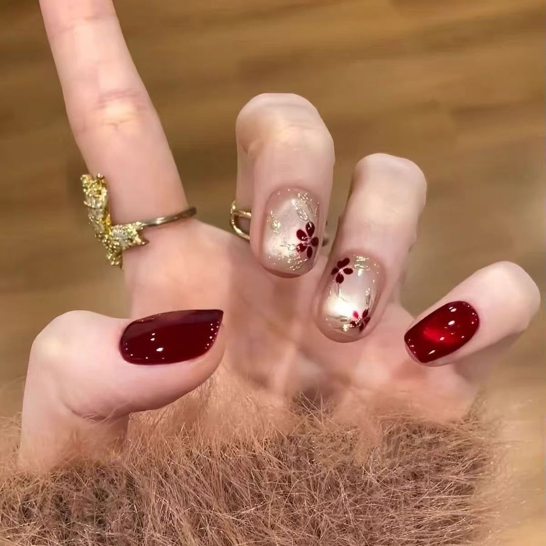 Artistic Floral Nail Art Design Bowlift
