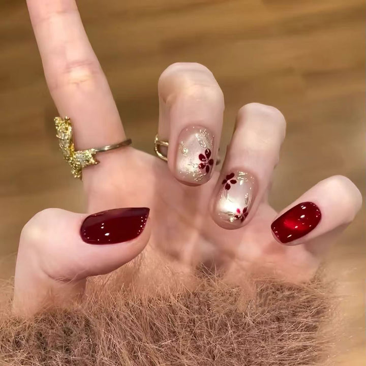 Artistic Floral Nail Art Design Bowlift