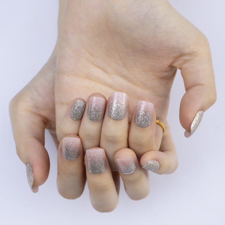 Elegant glitter pattern artificial nails Bowlift