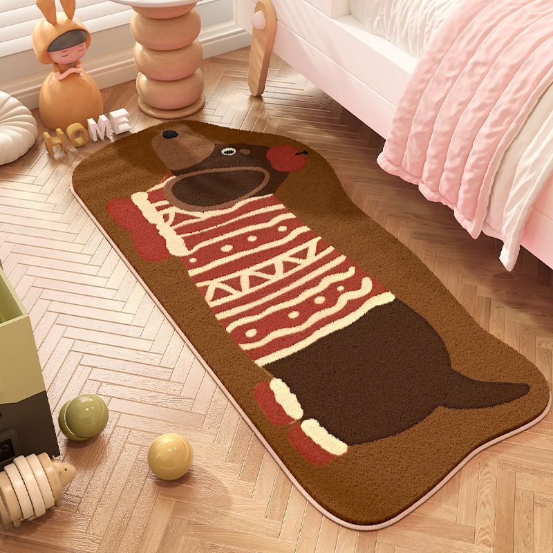 Playful Dog-Shaped Area Rug