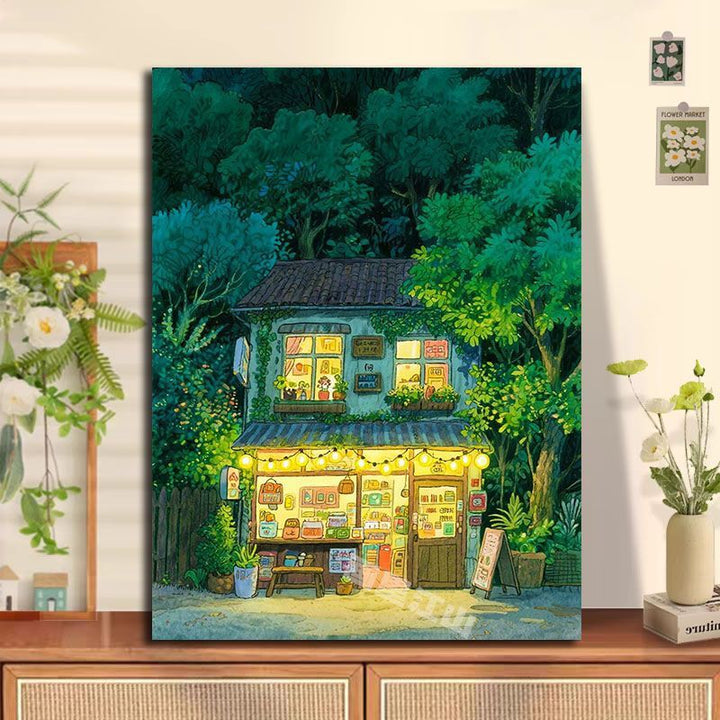Cozy Cottage Landscape Wall Art Bowlift