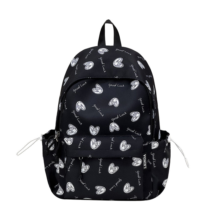 Heart-Pattern Casual Backpack Bowlift