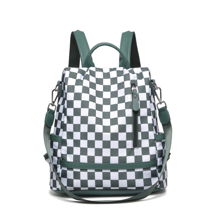Stylish Checkered Backpack Bowlift