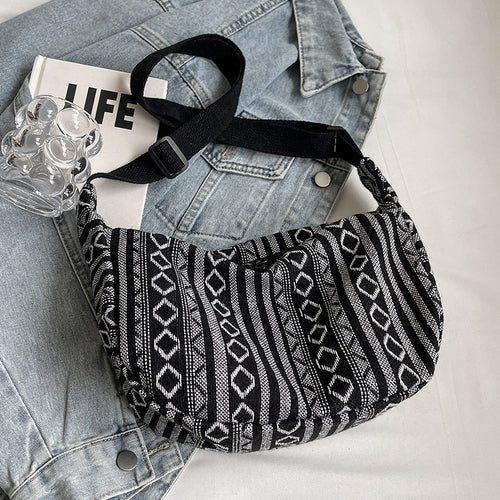 Artisan-Inspired Textured Crossbody Bag