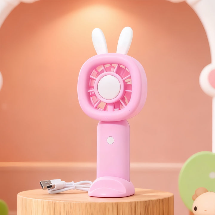 Women's Portable Fan with Cute Antlers Design Bowlift