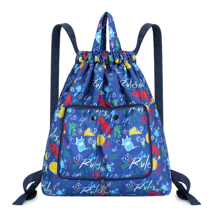 Lightweight Floral Drawstring Backpack Bowlift