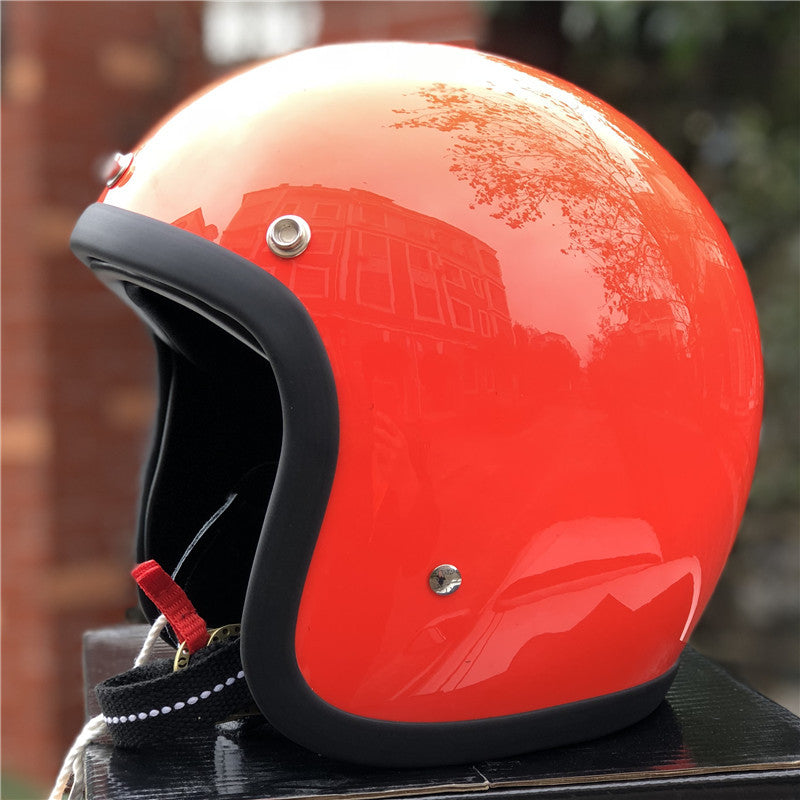 Classic Cruiser Motorcycle Safety Helmet Bowlift