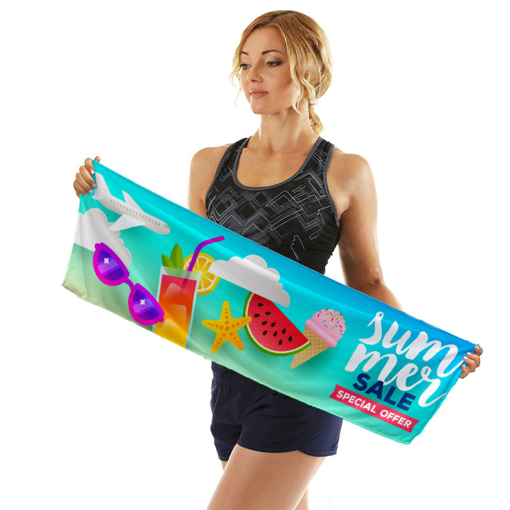 Sporty microfiber cloth with vibrant summer design Bowlift