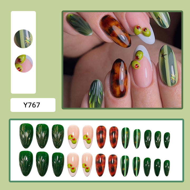 Artificial nails with creative geometric design Bowlift