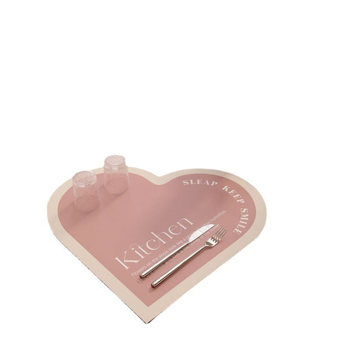 Heart-Shaped Kitchen Mat Bowlift