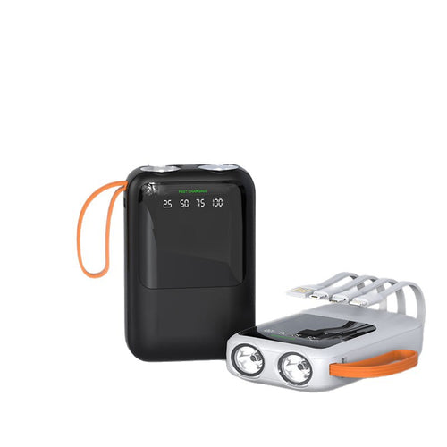 Portable power bank with versatile charging ports and LED display Bowlift